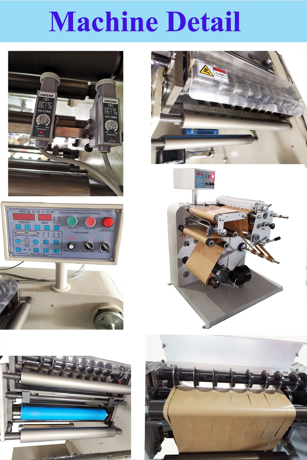 cortadora de papel Rewinder del rollo 220V 0