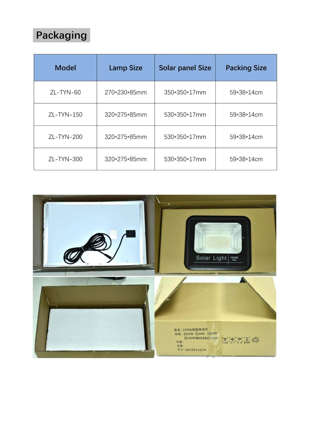 Luz solar de la luz de inundación de la venta de la fábrica 300W LED