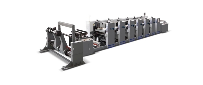 Bopp plástico degradable 1 de los pp del animal doméstico del pvc de los carretes de película del pla del color 1350m m de YH-2000 150m/Min Flexographic Printing Machine 6