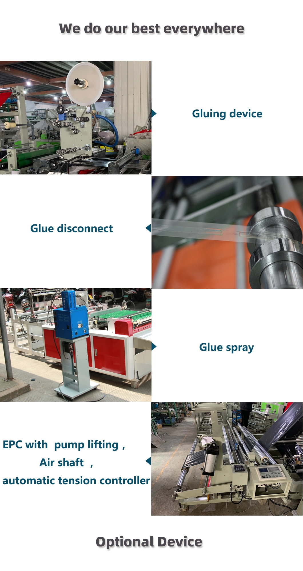 Mensajero multifuncional automático Bag Making Machine del PE con la desconexión del pegamento