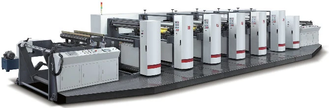 Rollo estrecho multicolor de alta velocidad de la web a la impresora de Rollflexo para el papel, película, la bolsa de plástico, no tejida