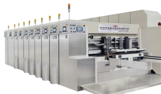 5 colores limpian la caja de papel con la aspiradora de Flexography de la transferencia que imprime la máquina que ranura