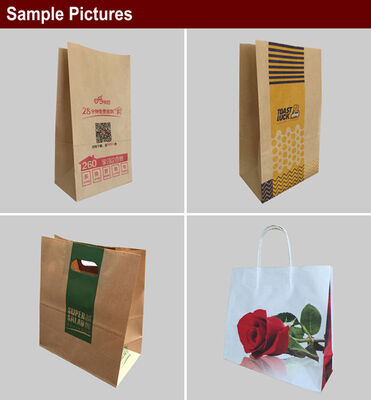 Velocidad 60 pcsmin Equipo de fabricación de bolsas de papel Kraft, incluido el ancho del rollo de papel 8601260mm Diseñado para la producción de bolsas duraderas