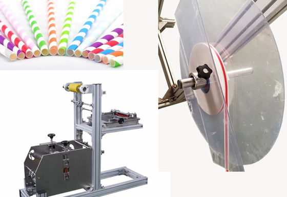 Papel biodegradable Straw Making Machine Fully Automatic con acero inoxidable de 6 cuchillos