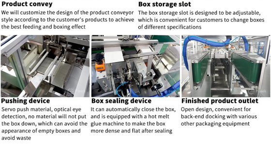 Empaquetadora automática de cajas de cartón Bolsas de granos para productos de salud para el cuidado de la piel