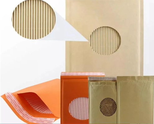 Papel corrugado para bolsas de Kraft con sobres de nido de abeja para máquina de bolsas de capas dobles