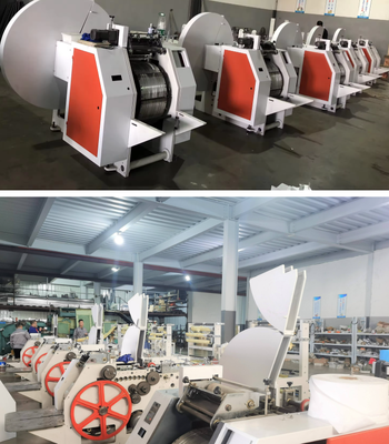 Sistema de control PLC Máquina de bolsas de papel industriales con agua en K tinta adecuada para la fabricación continua de bolsas de papel