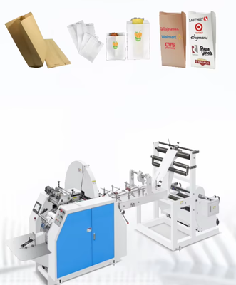 Máquina cortadora y selladora de bolsas, máquina para fabricar bolsas de papel Kraft con ancho de bolsa de 420 a 600 mm y rodillo de impresión cerámico de malla 400