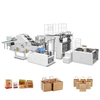 Velocidad de producción 30-80 bolsas por minuto Máquina para fabricar bolsas de papel con impresora flexográfica CMYK, ideal para necesidades de impresión personalizadas