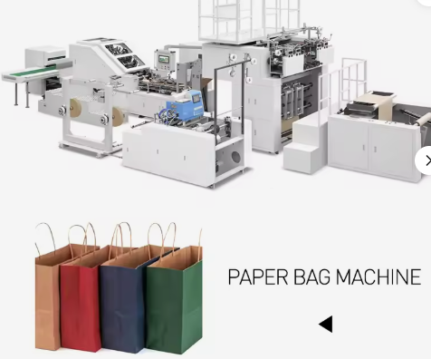 Velocidad de producción 30-80 bolsas por minuto Máquina para fabricar bolsas de papel con impresora flexográfica CMYK, ideal para necesidades de impresión personalizadas
