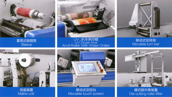Impresora automática de Digitaces Flexo para el papel 4 del PVC BOPP CPP bolsa de papel de la taza de papel del polietileno de 6 colores