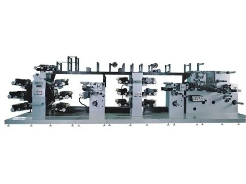 Impresora central de Flexo del tambor del color de la economía 6 para la película/las tazas/los pañales, impresora no tejida central de Flexo del tambor