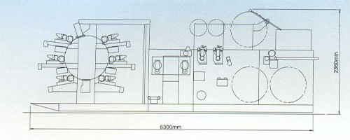 Tipo económico impresora flexográfica de 6 ci del color para el plástico, papel con neumático, ci Flexo M Control del color 380V 6