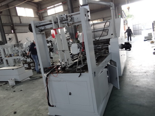 Máquina plana completamente automática 200-300m m de la bolsa de papel de la manija