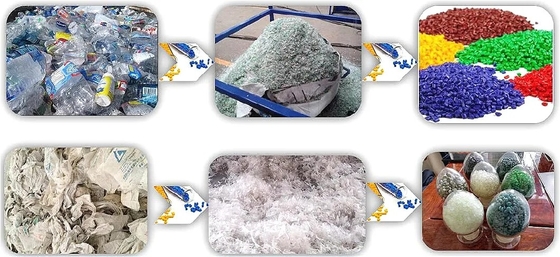 La máquina del extrusor de la película del PE pierde el tubo PP del PVC empaqueta la máquina de reciclaje plástica de la botella del ANIMAL DOMÉSTICO