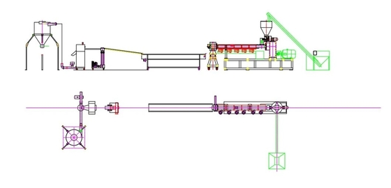 La máquina del extrusor de la película del PE pierde el tubo PP del PVC empaqueta la máquina de reciclaje plástica de la botella del ANIMAL DOMÉSTICO