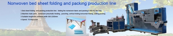máquina 500-3000m m de 0-100m/Min Disposable Bed Sheet Making
