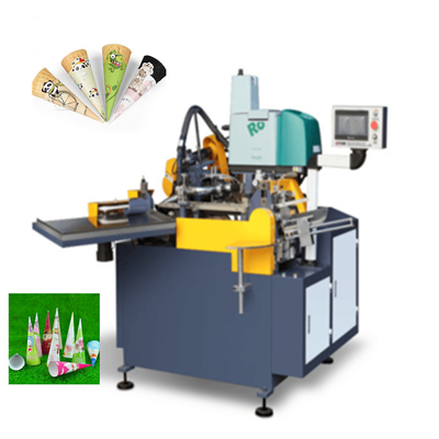 Manga de papel del cono de la taza del helado que hace la máquina 80pcs/Min Fully Automatic