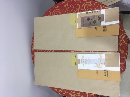 Empaquetado impreso de lujo de la joyería de la bolsa de papel de cera de la manija impermeable a la grasa